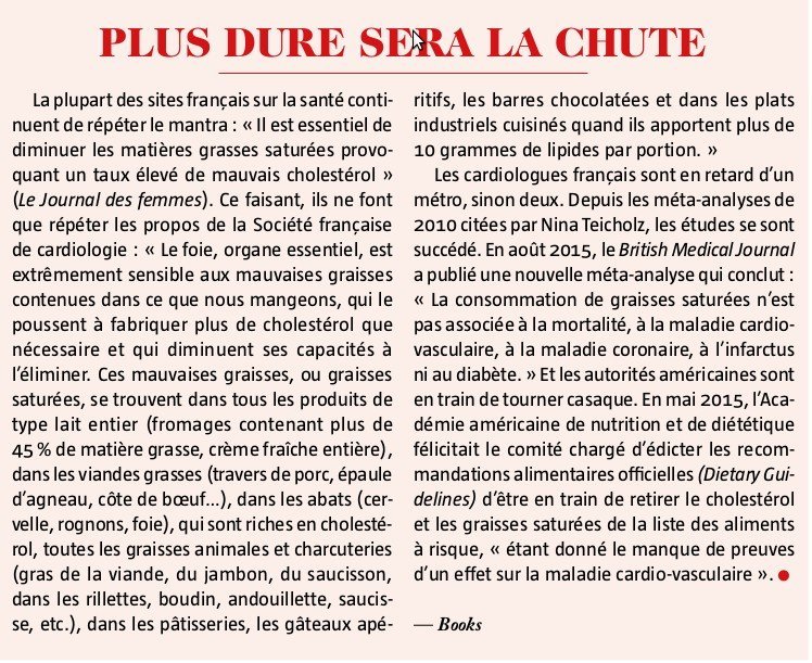 plus dure sera la chute