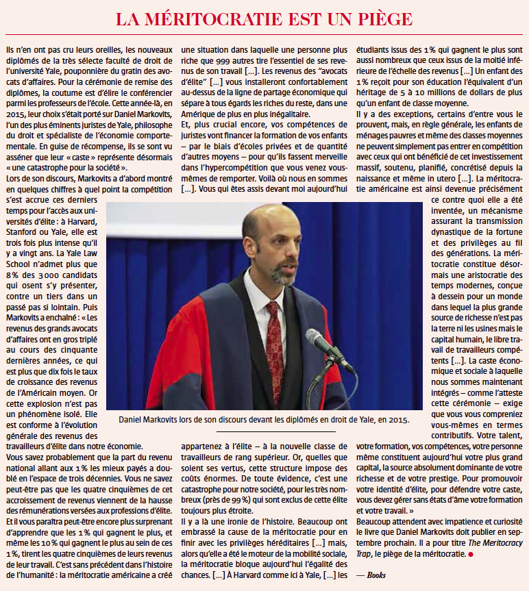 la méritocratie est un piège