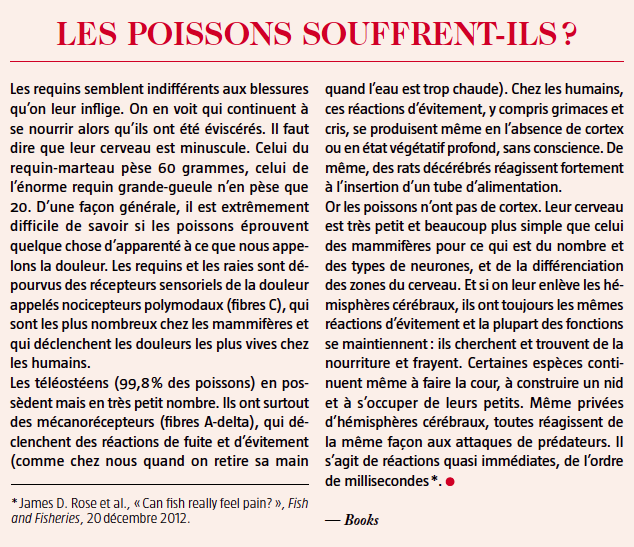 les poissons souffrent ils