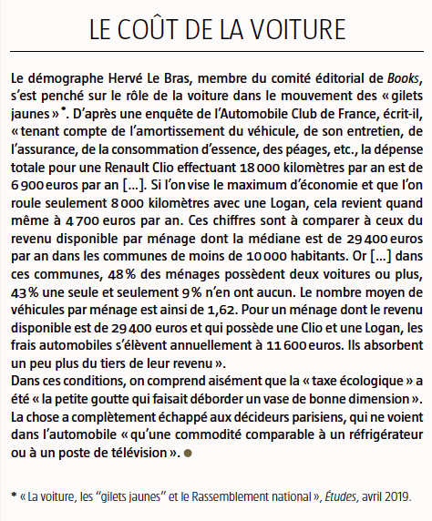 coût de la voiture gilets jaunes