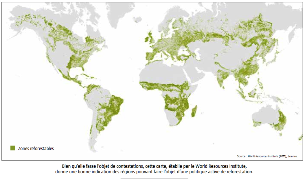 carte des forêts reboisabless